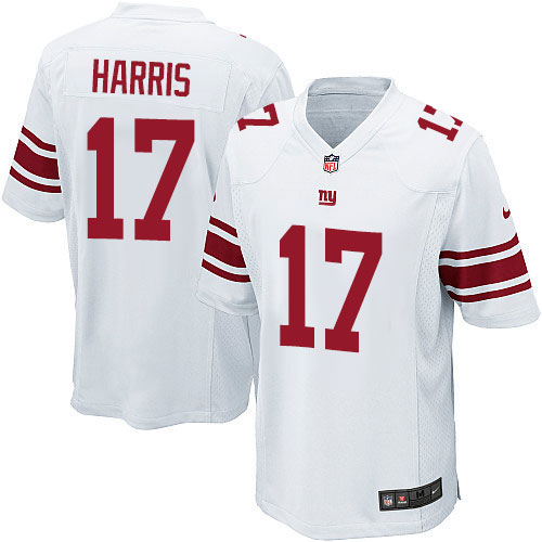 Men's Game Dwayne Harris Nike Jersey White Road - #17 NFL New York Giants